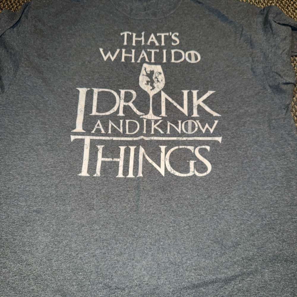 Gray Graphic Tee with Quote
